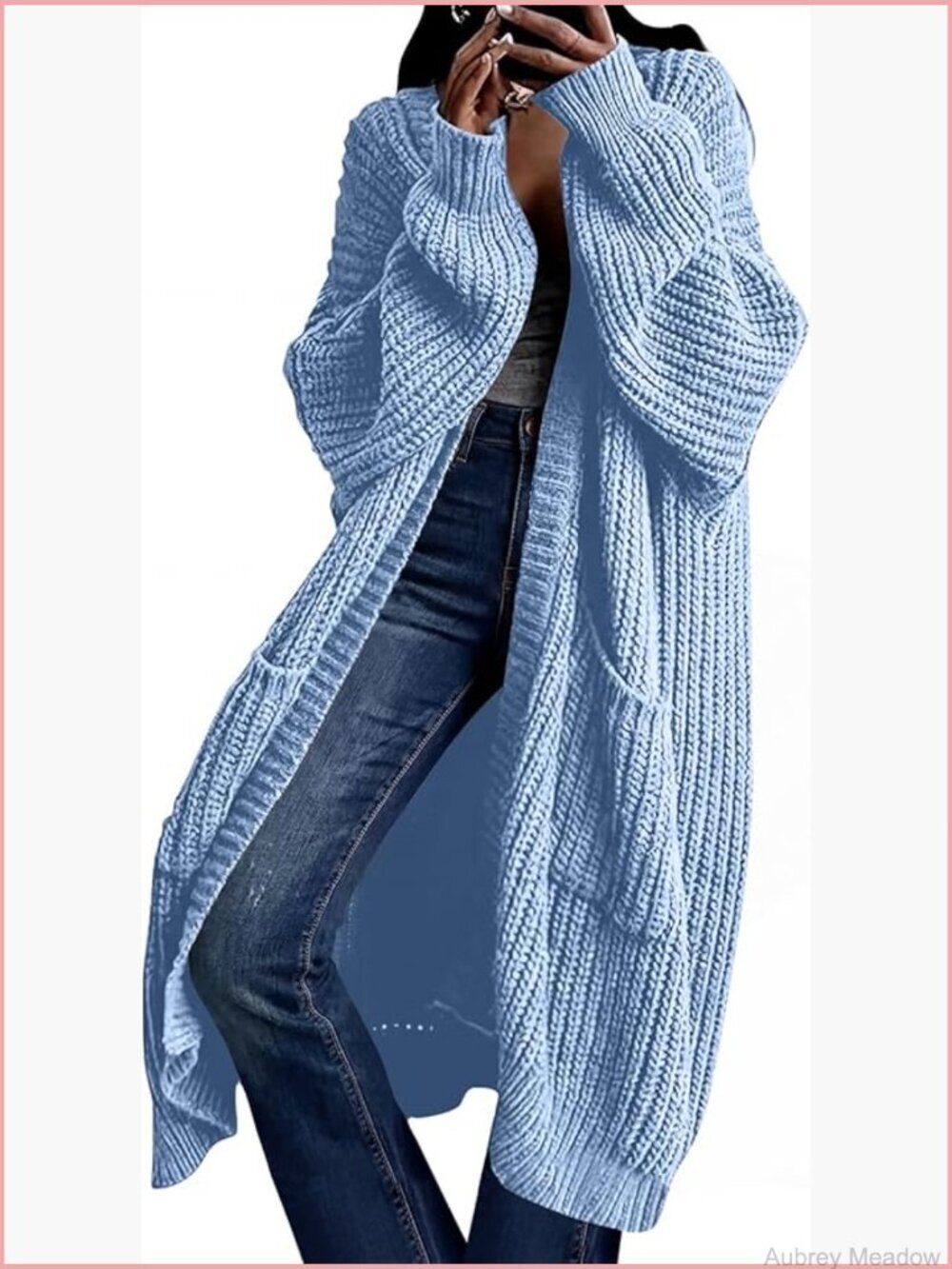 Oversized Long Cardigan Sweater Coat with Pockets